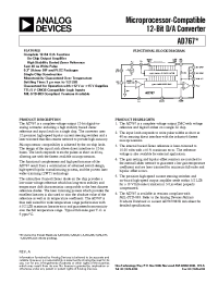 Datasheet AD767A manufacturer Analog Devices