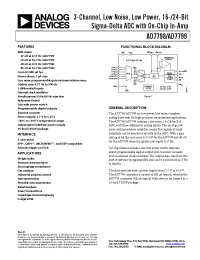 Datasheet AD7799BRUZ manufacturer Analog Devices