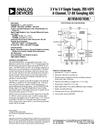 Datasheet AD7858L manufacturer Analog Devices