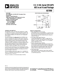 Datasheet AD7898 manufacturer Analog Devices