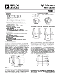 Datasheet AD811AR-16-REEL7 manufacturer Analog Devices