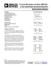 Datasheet AD8603AUJ-REEL7 manufacturer Analog Devices