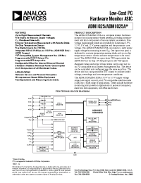 Datasheet ADM1025 manufacturer Analog Devices
