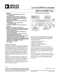 Datasheet ADSP-2104KP-80 manufacturer Analog Devices