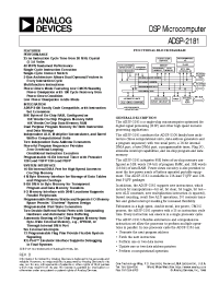 Datasheet ADSP-2181BS-133 manufacturer Analog Devices