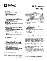Datasheet ADSP-2186BST-133 manufacturer Analog Devices