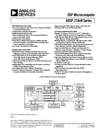 Datasheet ADSP-218XN manufacturer Analog Devices