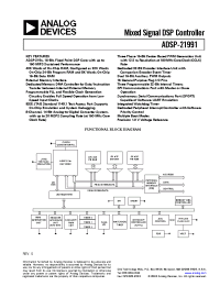 Datasheet ADSP-21991BBC manufacturer Analog Devices