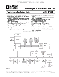 Datasheet ADSP-21992 manufacturer Analog Devices