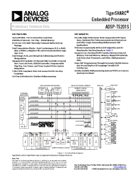Datasheet ADSP-TS201SABP-6X manufacturer Analog Devices