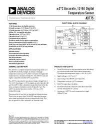 Datasheet ADT75ARM-REEL manufacturer Analog Devices