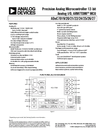 Datasheet ADUC7020BCPZ62 manufacturer Analog Devices