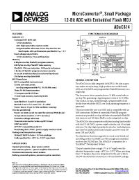 Datasheet ADUC814ARU-REEL7 manufacturer Analog Devices