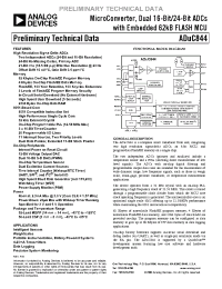 Datasheet ADuC844BCP62-5 manufacturer Analog Devices