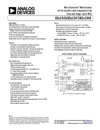 Datasheet ADuC845BCP62-5 manufacturer Analog Devices