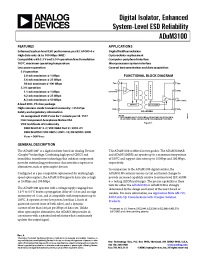 Datasheet ADuM3100BRZ1 manufacturer Analog Devices