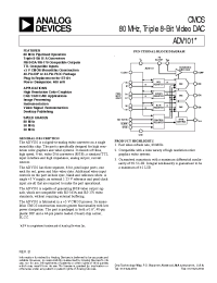 Datasheet ADV101KP30 manufacturer Analog Devices