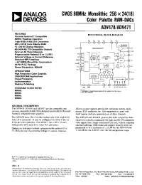 Datasheet ADV471KP35 manufacturer Analog Devices