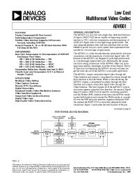 Datasheet ADV601 manufacturer Analog Devices