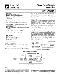 Datasheet ADV611 manufacturer Analog Devices