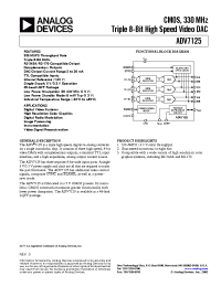 Datasheet ADV7125 manufacturer Analog Devices
