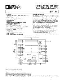 Datasheet ADV7129KS manufacturer Analog Devices