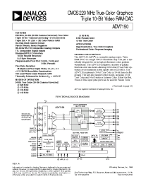Datasheet ADV7150 manufacturer Analog Devices