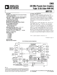 Datasheet ADV7151 manufacturer Analog Devices