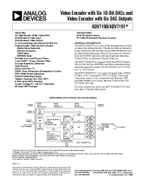 Datasheet ADV7190 manufacturer Analog Devices