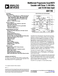 Datasheet ADV7195 manufacturer Analog Devices