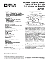 Datasheet ADV7196A manufacturer Analog Devices