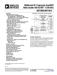 Datasheet ADV7300A manufacturer Analog Devices