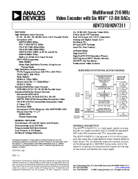 Datasheet ADV7310 manufacturer Analog Devices