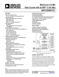Datasheet ADV7320 manufacturer Analog Devices