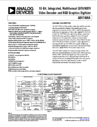 Datasheet ADV7400A manufacturer Analog Devices