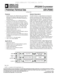 Datasheet ADV-JP2000 manufacturer Analog Devices