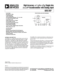 Datasheet ADXL105 manufacturer Analog Devices