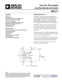 Datasheet ADXL311 manufacturer Analog Devices