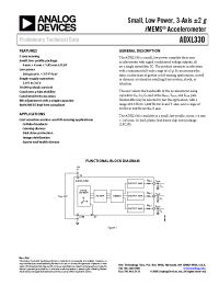 Datasheet ADXL330 manufacturer Analog Devices