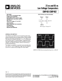 Datasheet CMP4014444 manufacturer Analog Devices