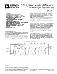 Datasheet DAC08AQ manufacturer Analog Devices