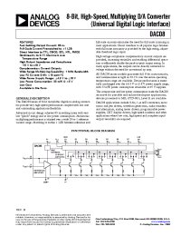 Datasheet DAC08G manufacturer Analog Devices