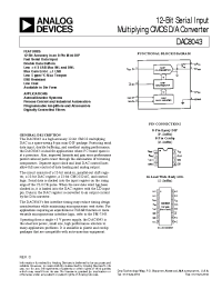 Datasheet DAC8043 manufacturer Analog Devices