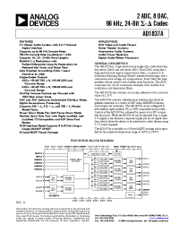 Datasheet EVAL-AD1837AEB manufacturer Analog Devices
