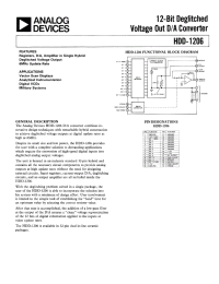 Datasheet HDD-1206JW manufacturer Analog Devices