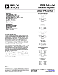 Datasheet OP162HRU manufacturer Analog Devices