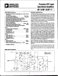 Datasheet OP-16FJ manufacturer Analog Devices