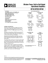 Datasheet OP181GS manufacturer Analog Devices
