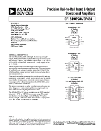 Datasheet OP184ES manufacturer Analog Devices