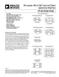 Datasheet OP196GS manufacturer Analog Devices